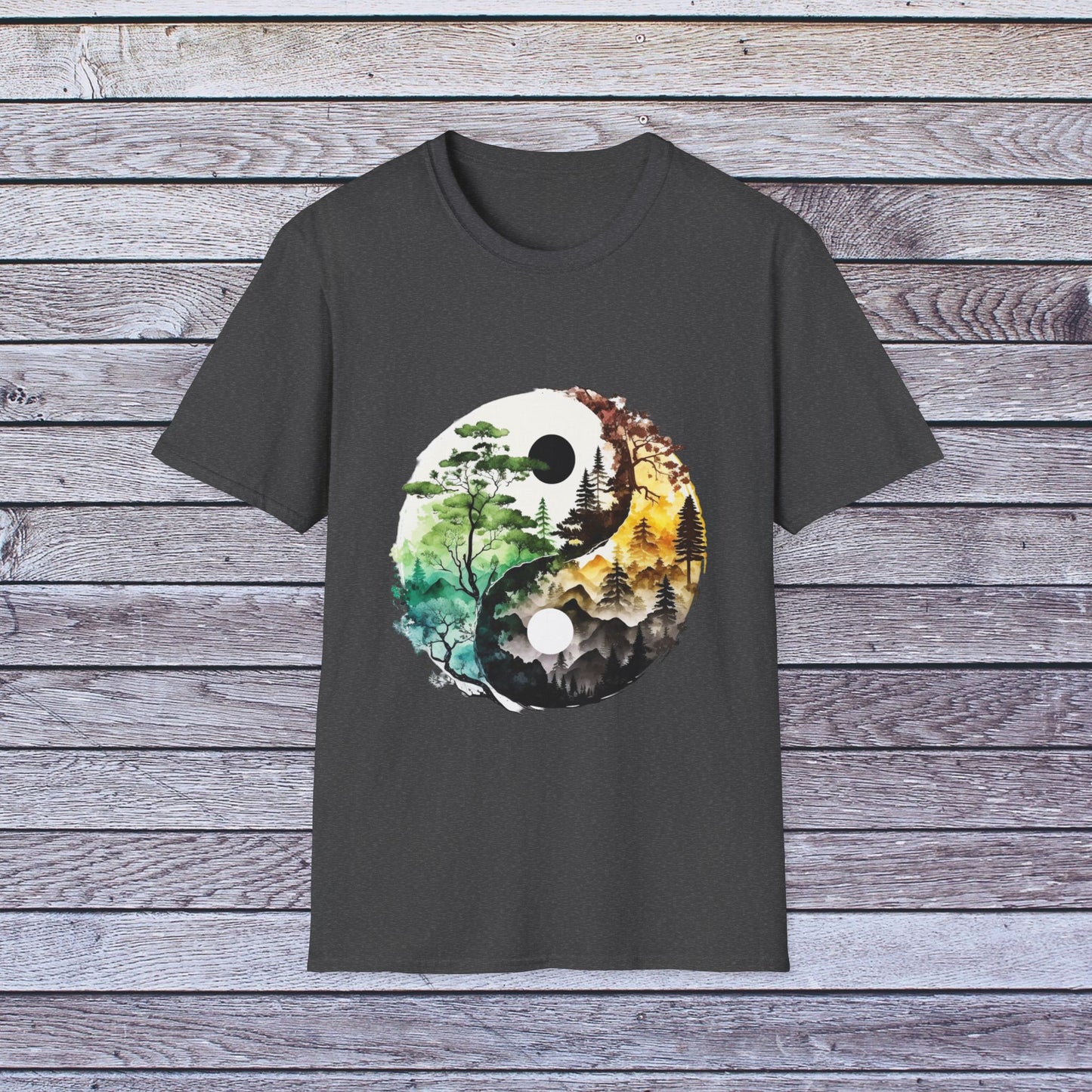 Yin Yang Design 1 Unisex Softstyle T-Shirt