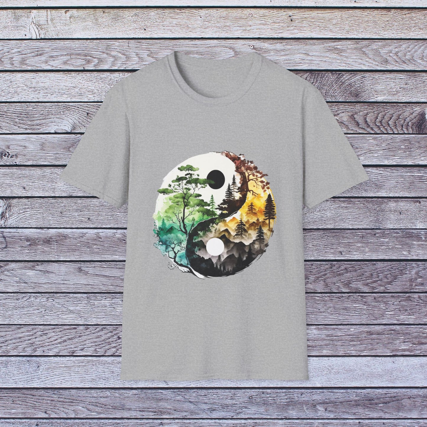 Yin Yang Design 1 Unisex Softstyle T-Shirt