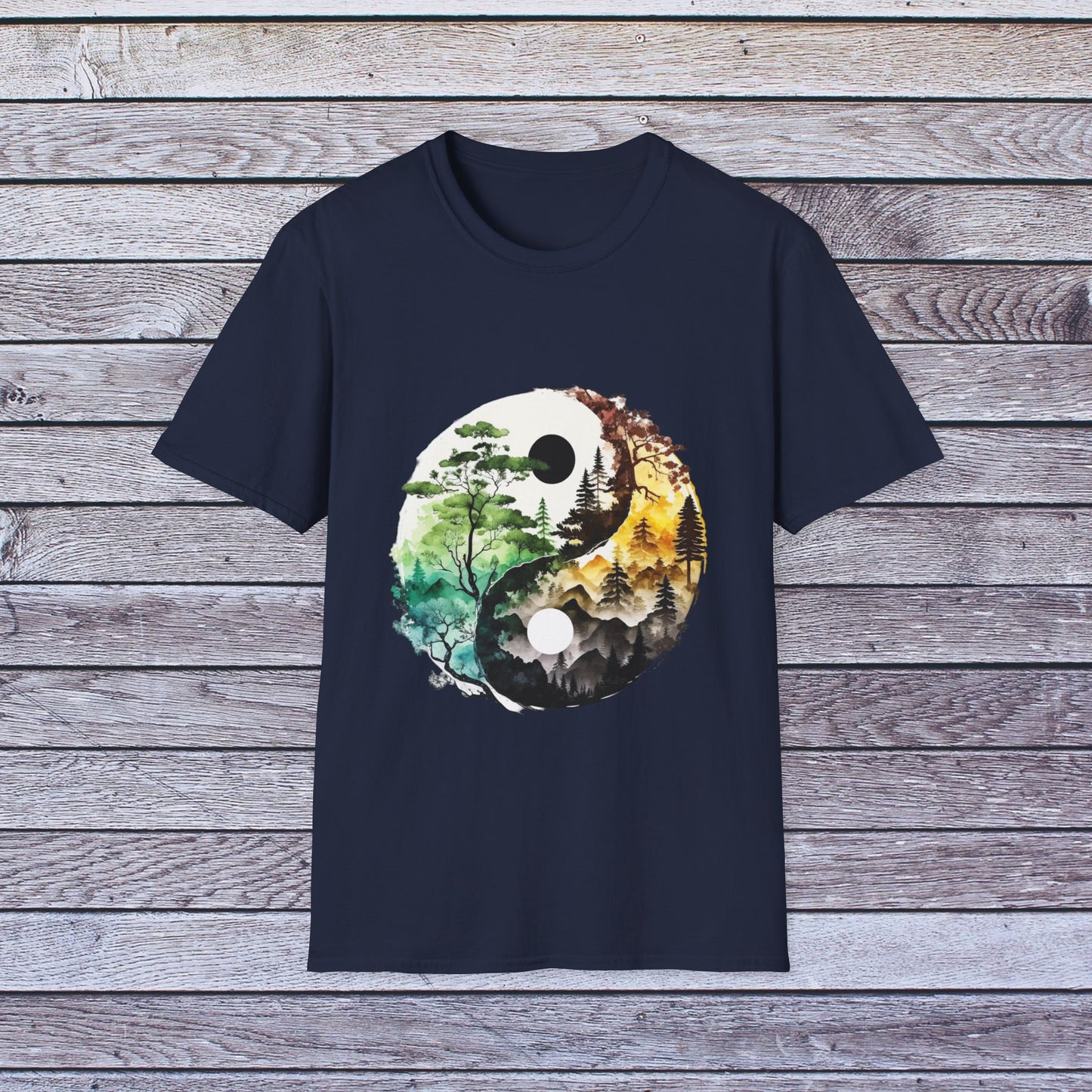 Yin Yang Design 1 Unisex Softstyle T-Shirt