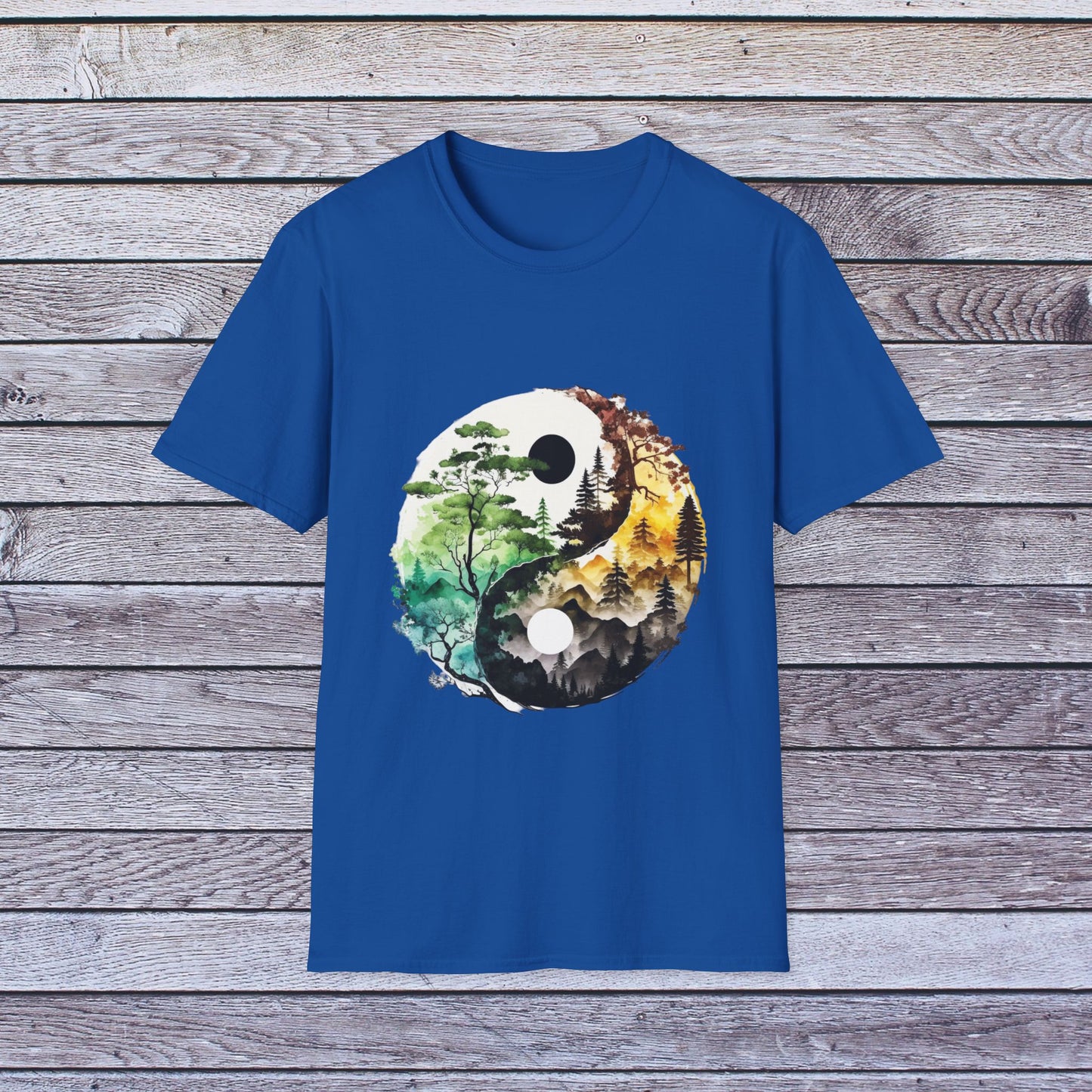 Yin Yang Design 1 Unisex Softstyle T-Shirt