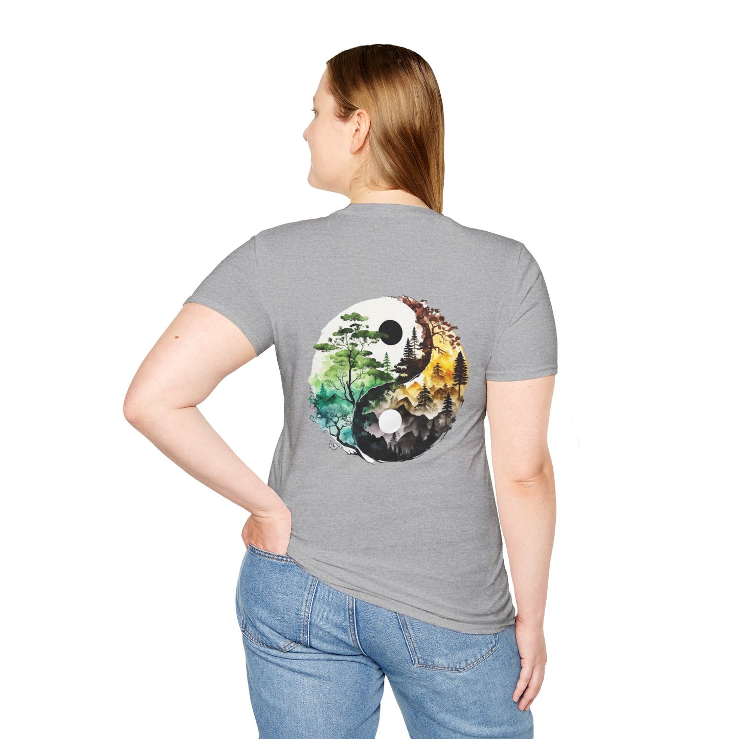 Yin Yang Design 1 Unisex Softstyle T-Shirt