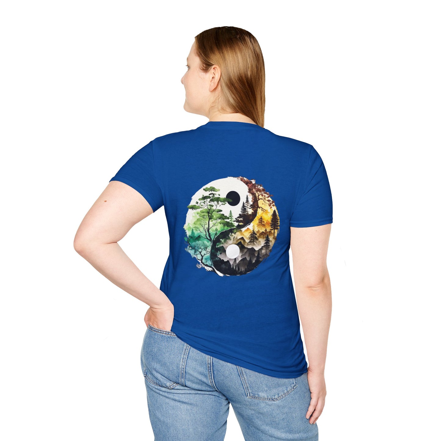 Yin Yang Design 1 Unisex Softstyle T-Shirt