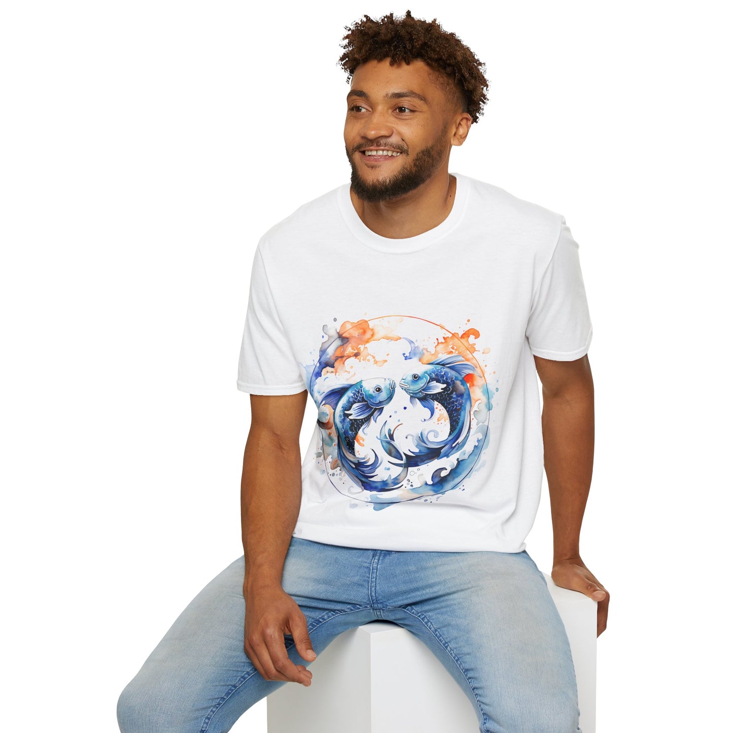 Pisces Zodiac Sign Unisex Softstyle T-Shirt
