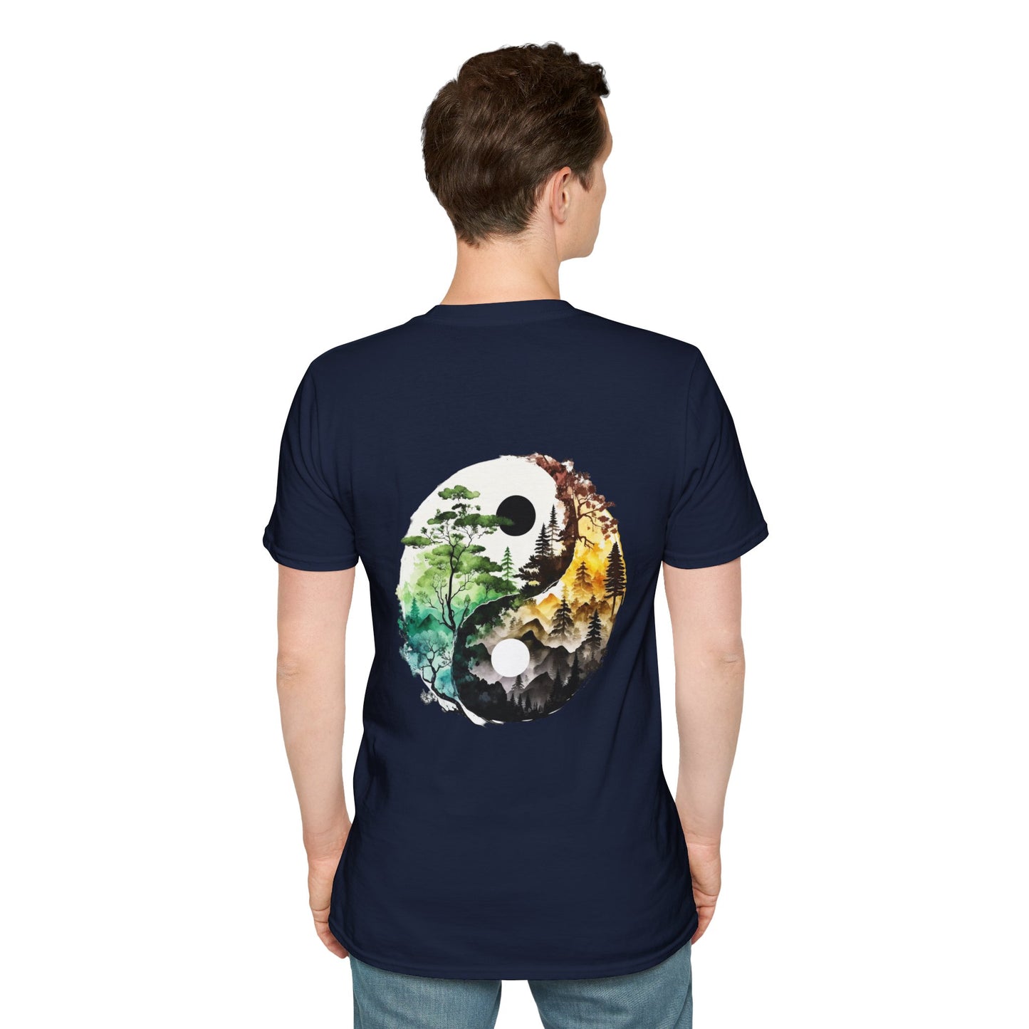 Yin Yang Design 1 Unisex Softstyle T-Shirt