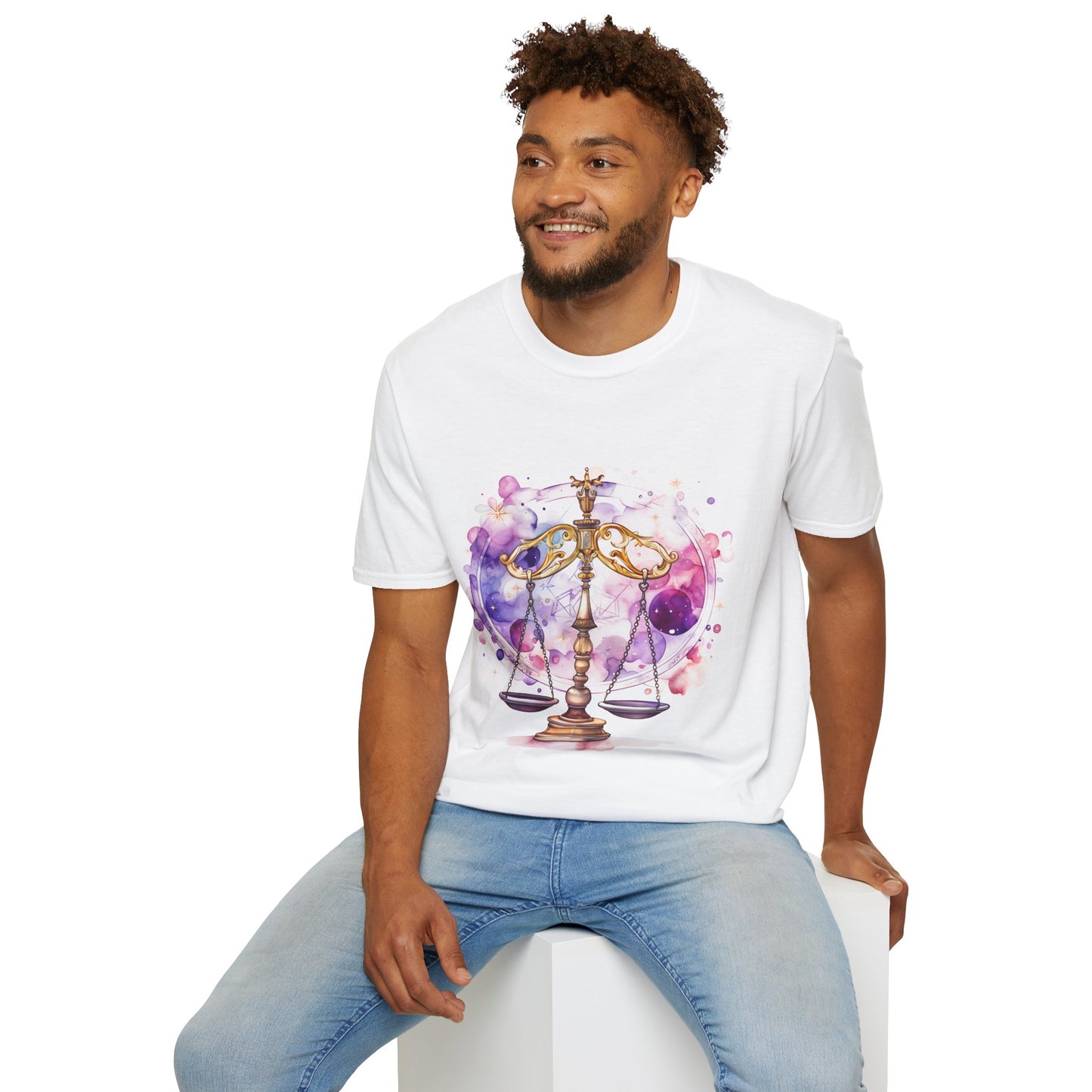 Libra Zodiac Sign Unisex Softstyle T-Shirt