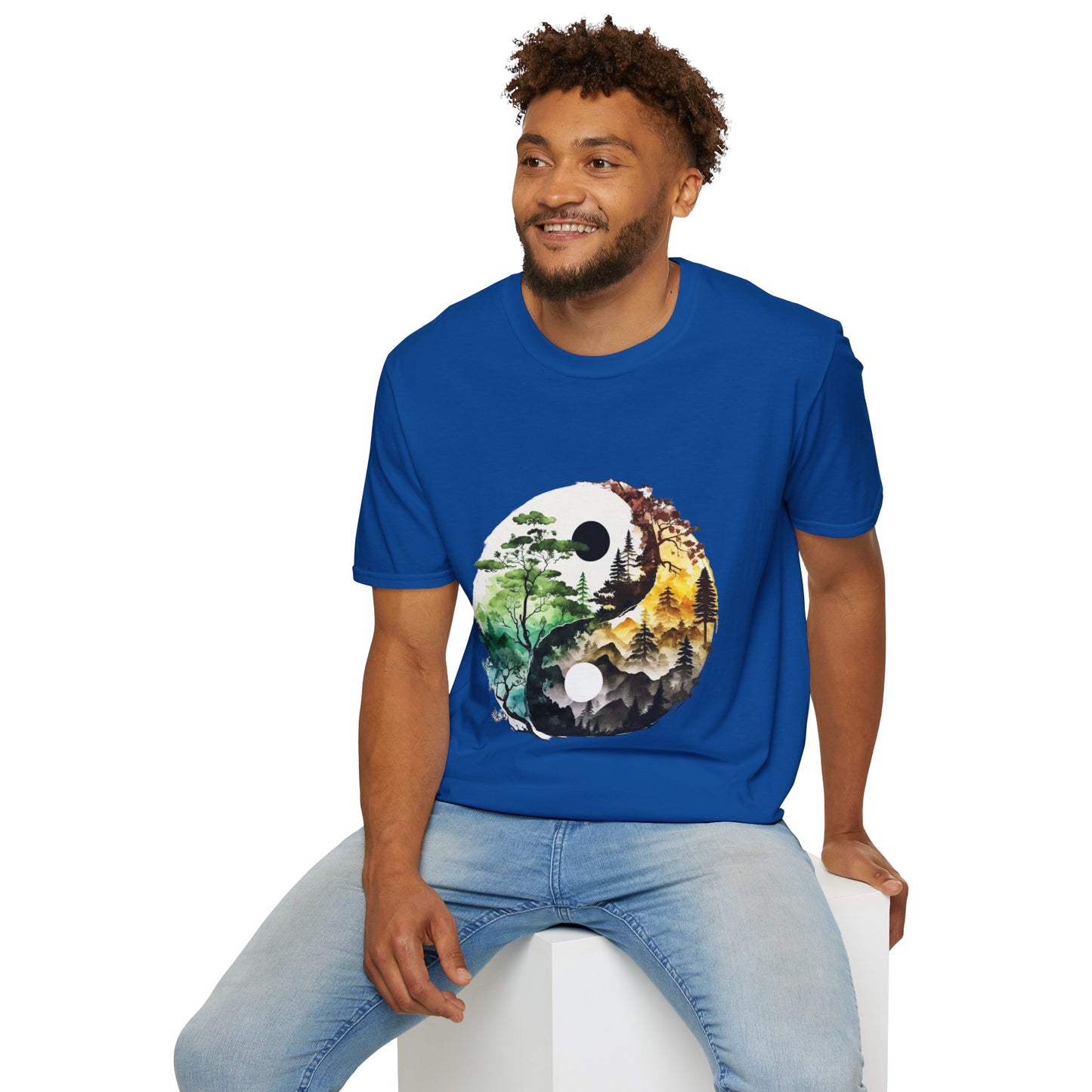 Yin Yang Design 1 Unisex Softstyle T-Shirt