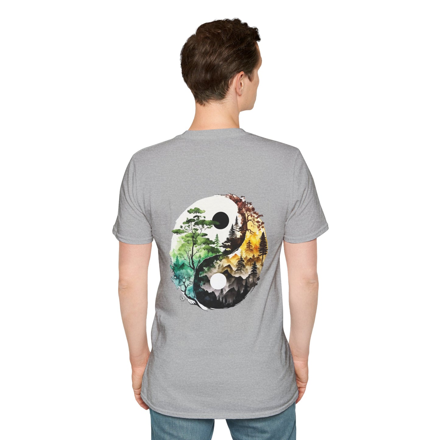 Yin Yang Design 1 Unisex Softstyle T-Shirt