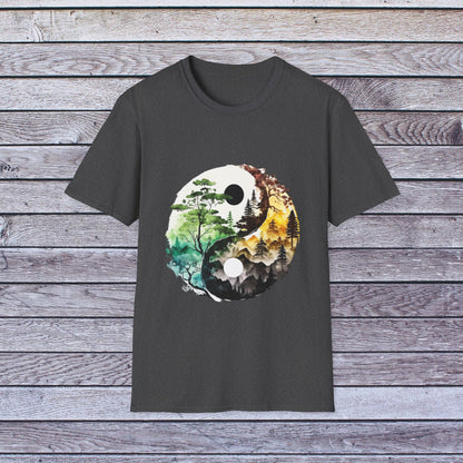 Yin Yang Design 1 Unisex Softstyle T-Shirt