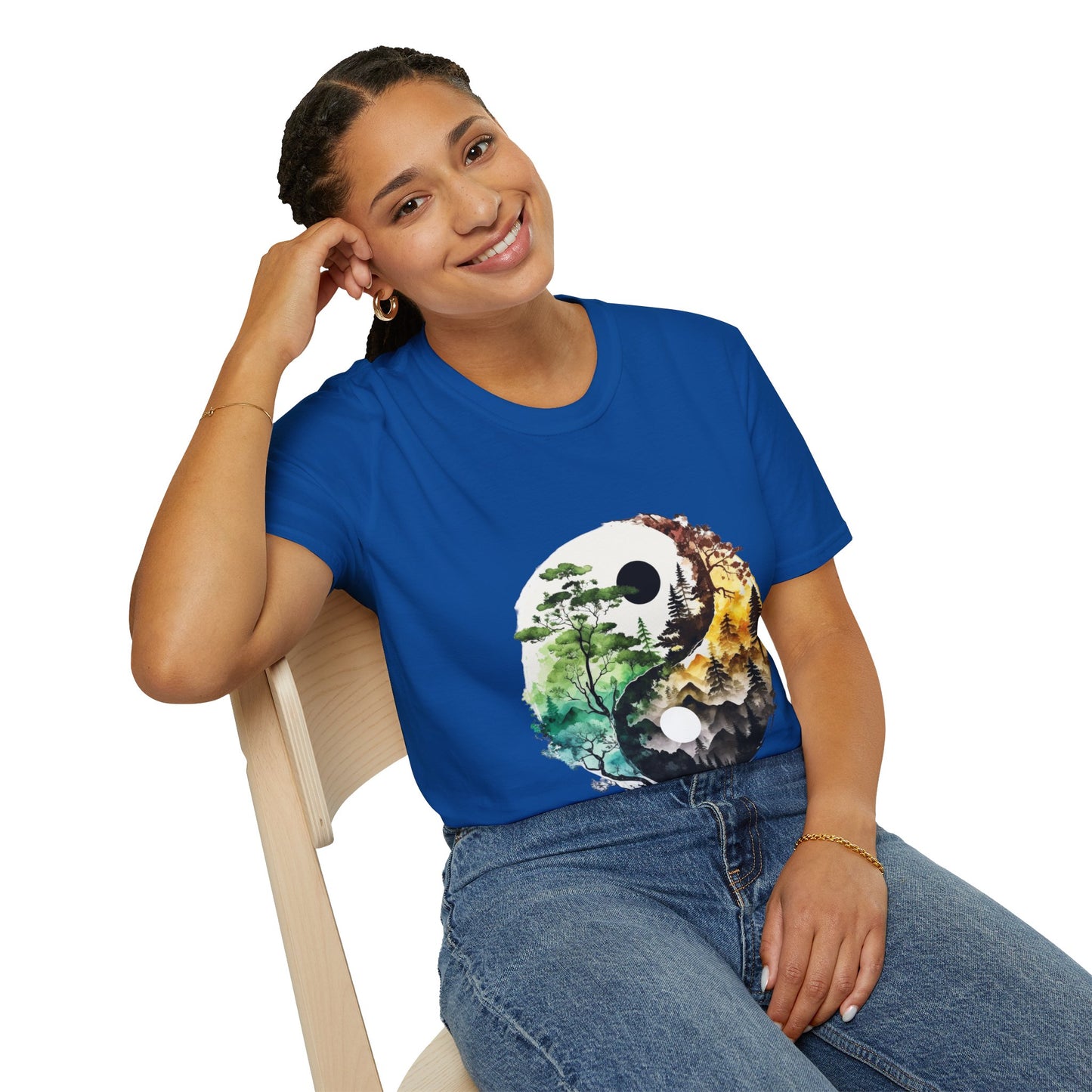 Yin Yang Design 1 Unisex Softstyle T-Shirt