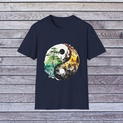 Yin Yang Design 1 Unisex Softstyle T-Shirt