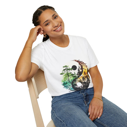 Yin Yang Design 1 Unisex Softstyle T-Shirt