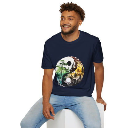 Yin Yang Design 1 Unisex Softstyle T-Shirt