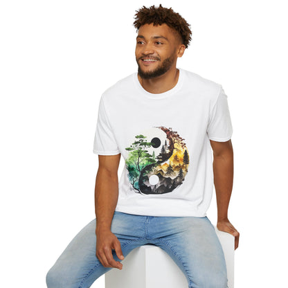 Yin Yang Design 1 Unisex Softstyle T-Shirt