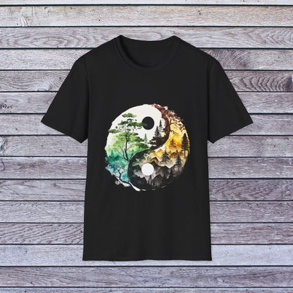 Yin Yang Design 1 Unisex Softstyle T-Shirt