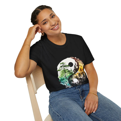 Yin Yang Design 1 Unisex Softstyle T-Shirt