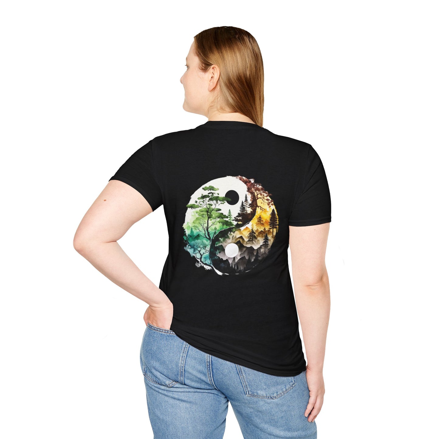 Yin Yang Design 1 Unisex Softstyle T-Shirt