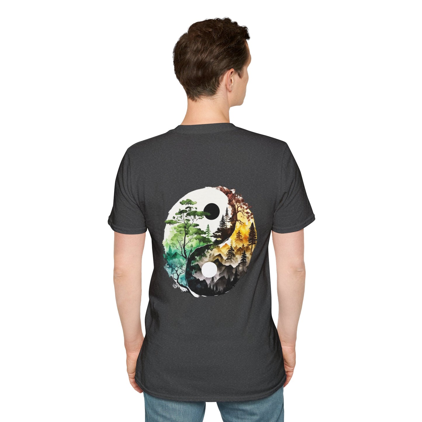 Yin Yang Design 1 Unisex Softstyle T-Shirt