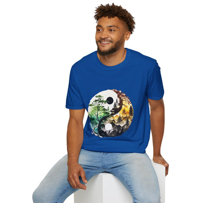 Yin Yang Design 1 Unisex Softstyle T-Shirt