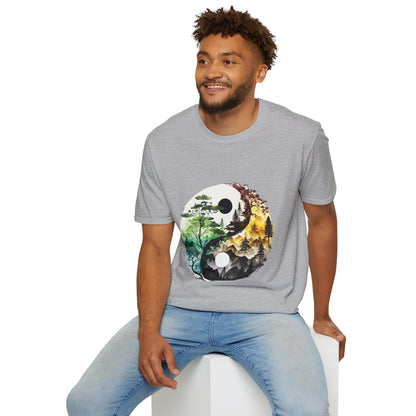 Yin Yang Design 1 Unisex Softstyle T-Shirt