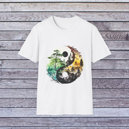 Yin Yang Design 1 Unisex Softstyle T-Shirt