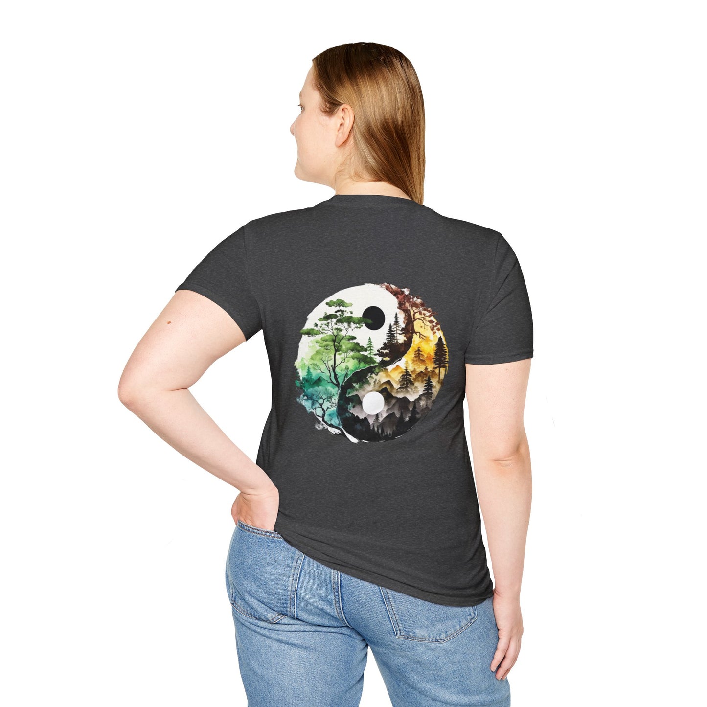 Yin Yang Design 1 Unisex Softstyle T-Shirt