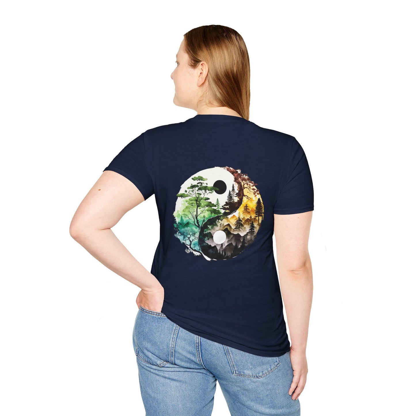 Yin Yang Design 1 Unisex Softstyle T-Shirt