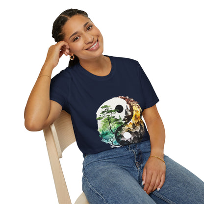 Yin Yang Design 1 Unisex Softstyle T-Shirt