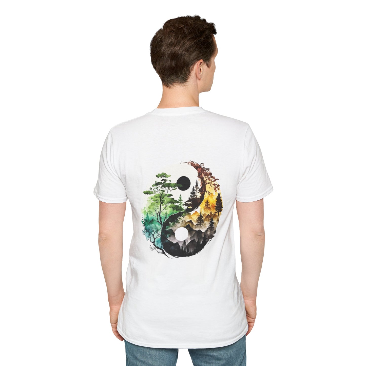 Yin Yang Design 1 Unisex Softstyle T-Shirt