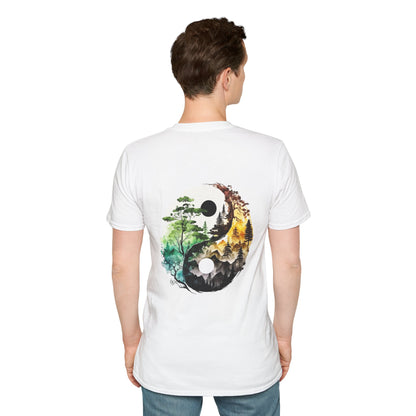 Yin Yang Design 1 Unisex Softstyle T-Shirt